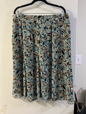 Vintage Floral/Paisley Midi Skirt Sag Harbor L
